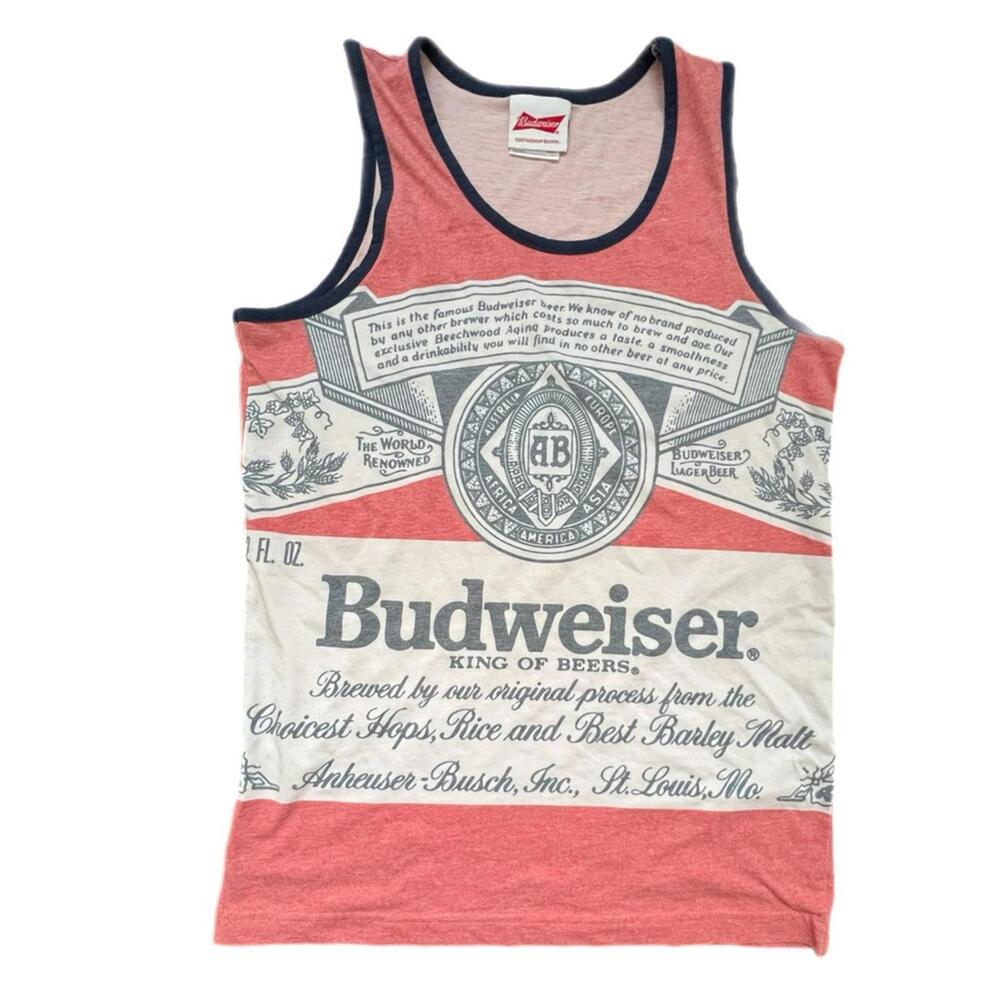 Budweiser Red and White Logo‎ Tank - S